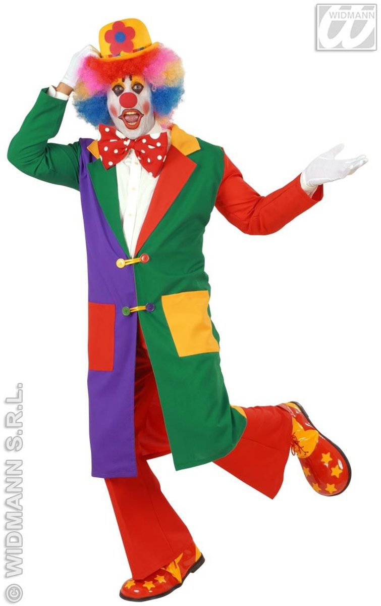 Clown & Nar Kostuum | Clownsjas | Man | Large | Carnaval kostuum | Verkleedkleding